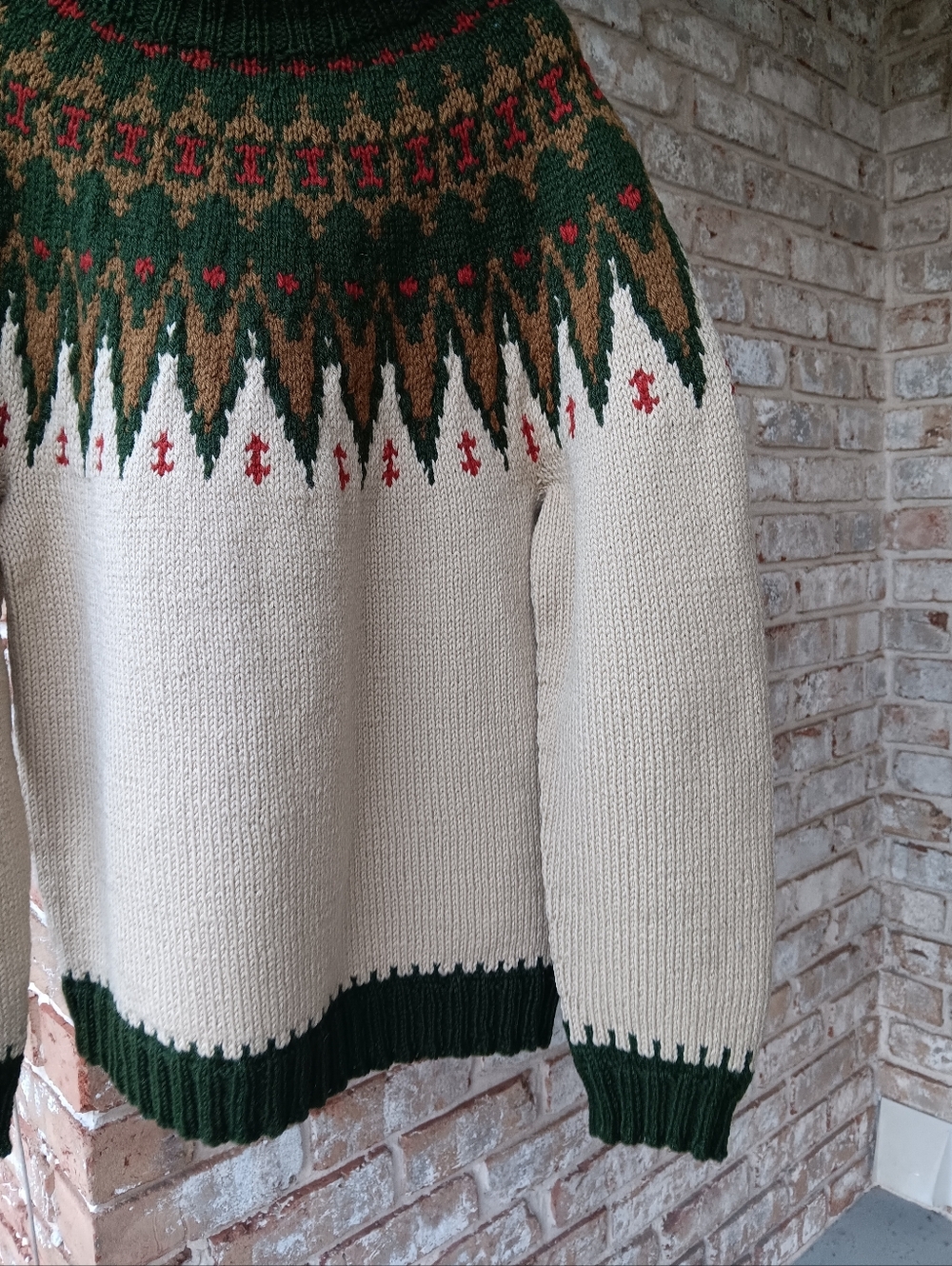 Danish Handknit Fair Isle Wool Sweater - Picture 7 of 8